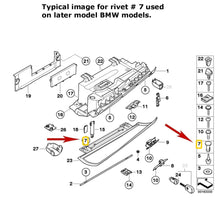 Load image into Gallery viewer, 2 X Glove Box Strap Hinge Stop Damper Plastic Stop Pin 1977-13 BMW 3 5 6 7 X Z
