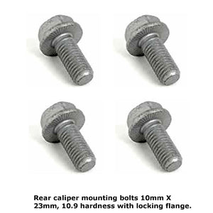 4 X Rear Brake Caliper Mounting Screw Bolt with Locking Flange 1984-11 Mercedes