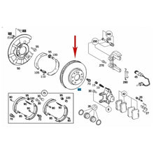 Load image into Gallery viewer, 2 X German Ate Coated Rear Brake Disc Rotor 2000-06 Mercedes CL500 S430 S500
