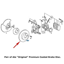 Load image into Gallery viewer, 2 X Ate Original Premium Coated Front Brake Disc Rotor 1987-93 Mercedes 190 E D
