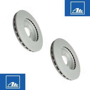2 X German Ate Coated Front Brake Disc Rotor 1996-07 Mercedes W 170 202 203 210