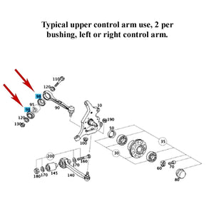 2 X Front Upper Control Arm Bushing Elastomeric Boot Covers 2001-20 Mercedes