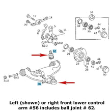 Load image into Gallery viewer, Front Right Lower Febi Control Arm &amp; Ball Joint 1986-98 Mercedes 260 300 320 500
