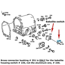 Load image into Gallery viewer, Used OE A/T Neutral Safety Back Up Light Switch Brass Connector 1968-74 Mercedes
