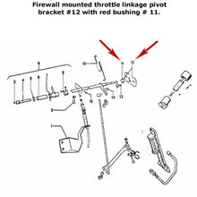 Load image into Gallery viewer, Firewall Mounted Throttle Linkage Rod Pivot Bracket With Red Bushing BMW E10
