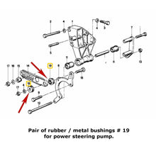 Load image into Gallery viewer, 2 X Power Steering Pump Adjusting Bracket Bushings 1977-91 BMW 318i 320i M3
