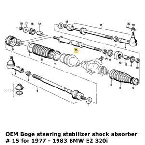 Original OEM Boge Steering Stabilizer Shock Absorber 1977-83 BMW 320i 1 118 616