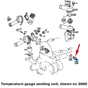 Engine Water Temperature Gauge Sending Sensor 1972-99 Mercedes 005 542 10 17