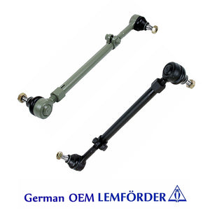 Pair Steering Tie Rod Assemblies German OEM Lemfoerder 1986-95 Mercedes W124