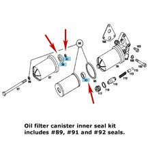 Load image into Gallery viewer, Oil Filter Element  Inner Rubber Seal Kit 1954-78 4 &amp; 6 Cylinder Gasoline Motor
