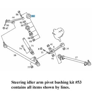Lemfoerder OEM Steering Idle Arm Bushing and Bolt Repair Kit 1968-91 Mercedes
