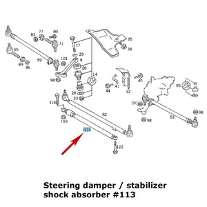 Lifetime Warranty German Bilstein Steering Damper Stabilizer 1984-04 Mercedes