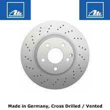 Load image into Gallery viewer, New German Ate X Drilled Front Brake Rotor Disc 2000-02 Mercedes CL500 S430 S500
