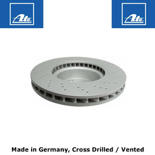 Load image into Gallery viewer, New German Ate X Drilled Front Brake Rotor Disc 2000-02 Mercedes CL500 S430 S500
