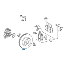 Load image into Gallery viewer, New German Ate X Drilled Front Brake Rotor Disc 2000-02 Mercedes CL500 S430 S500
