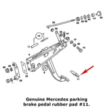 Load image into Gallery viewer, New Genuine Mercedes Emergency &amp; Parking Brake Pedal Rubber Pad 1974-91 Mercedes
