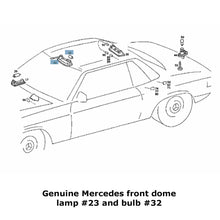 Load image into Gallery viewer, New Mercedes C107 W114 W115 W116 Interior Front Dome Light 000 825 23 01
