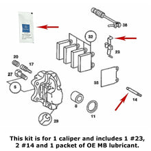 Load image into Gallery viewer, OEM Front Ate Caliper Slide Pin Spreader Spring Slide Paste Kit 1980-85 Mercedes
