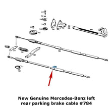 Load image into Gallery viewer, New Left Rear Emergency Parking Brake Cable 1960-61 Mercedes 220b 220Sb 220SEb
