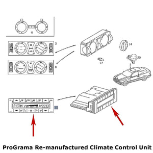 ProGrama Climate Control Push Button Unit 1998-03 Mercedes CLK 320 430 55 AMG