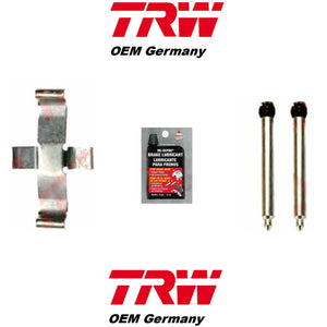 Rear Brake Caliper Slide Pin & Anti Rattle Spring Kit with Lube 1990-98 Mercedes
