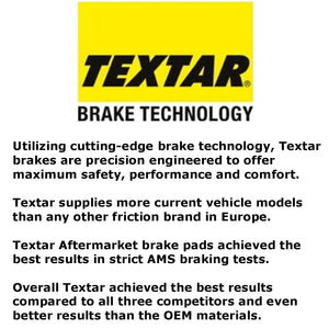 Textar OEM Compound Rear Brake Pad Set 1992-04 Mercedes 140 170 202 208 210