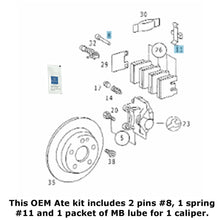 Load image into Gallery viewer, Rear Brake Caliper Pad Slide Pin &amp; Return Spring Kit 1992-02 Mercedes W140 W210
