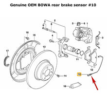 Load image into Gallery viewer, Right Rear Brake Pad Wear Sensor 97-03 BMW E39 525 528 540 M5 Sedan OEM Bowa
