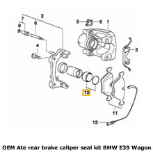 Load image into Gallery viewer, 2 Rear Brake Caliper Seal Repair Kits 97-03 BMW E39 525i 528i 540i Wagon OEM Ate
