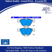 Load image into Gallery viewer, Front Brake Pad Set 2004-07 BMW E60 525i Manual Trans OEM Ate 34 11 6 763 617
