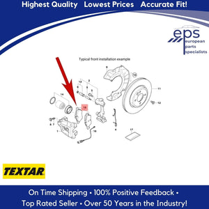 Front Brake Pad Set Select 2002-06 Mini Cooper Textar 34 11 6 770 332