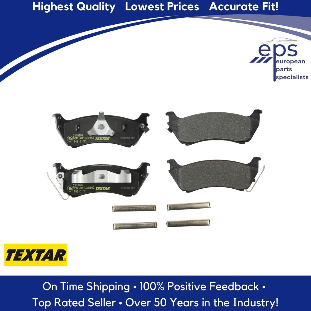 Rear Brake Pad Set & Clips Select 1998-99 Mercedes ML320 Textar 163 420 01 20