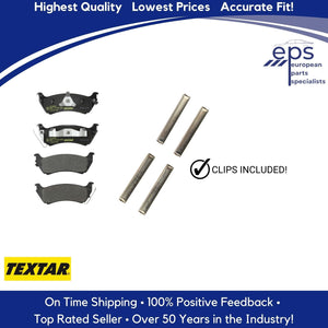Rear Brake Pad Set & Clips Select 1998-99 Mercedes ML320 Textar 163 420 01 20