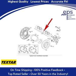 Rear Brake Pad Set Select 00-09 Mercedes C CLK Textar Ceramic ePad 003 420 52 20
