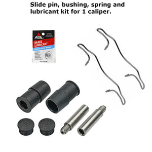 1996-09 Mercedes Front Brake Caliper Pad Clip Guide Bushing Pin Installation Kit