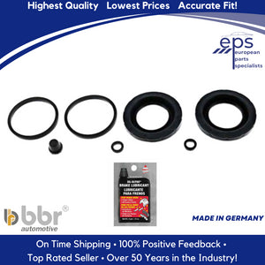 Rear Brake Caliper Seal Boot O-Ring Repair Kit Bleeder Cap Lube 1968-91 Mercedes