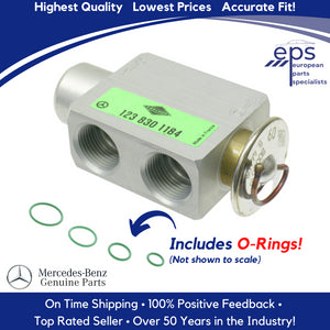 A/C Air Conditioning Expansion Valve & O-Rings 1977-80 Mercedes W123 240 280 300
