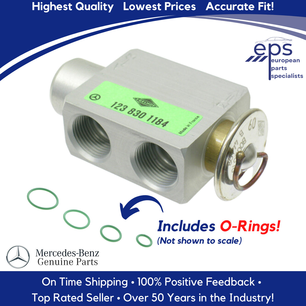 A/C Air Conditioning Expansion Valve & O-Rings 1977-80 Mercedes W123 240 280 300