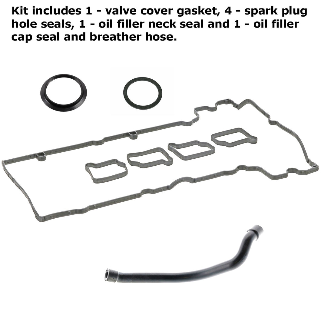 Valve Cover Gasket and Seal Kit with Breather Hose 2003-05 Mercedes C 230 M271
