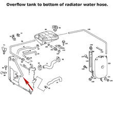 Load image into Gallery viewer, Radiator Expansion Overflow Tank Hose 1981-91 Mercedes W126 300 380 420 500 560

