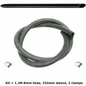 Radiator Overflow Tank Breather Hose Kit with Sleeve and Clamps 1983-06 Mercedes
