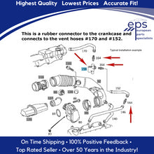 Load image into Gallery viewer, Crankcase Ventilation Hose Rubber Connector 1998-08 Mercedes M112 V6 &amp; M113 V8
