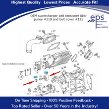 Load image into Gallery viewer, Supercharger Belt Idler Pulley 98-04 Mercedes C230 SLK230 OEM INA 111 202 01 19
