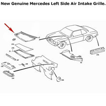 Load image into Gallery viewer, New Left Hood Air Intake Grille 1973-89 Mercedes R107 280 350 380 450 560 SL SLC
